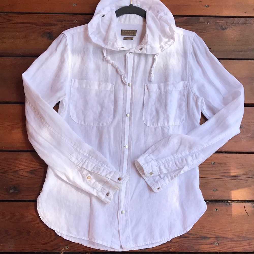Zara Linen slim fit S Shirt